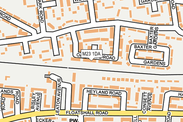 M23 1DA map - OS OpenMap – Local (Ordnance Survey)