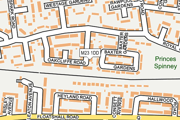 M23 1DD map - OS OpenMap – Local (Ordnance Survey)