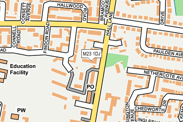 M23 1DJ map - OS OpenMap – Local (Ordnance Survey)
