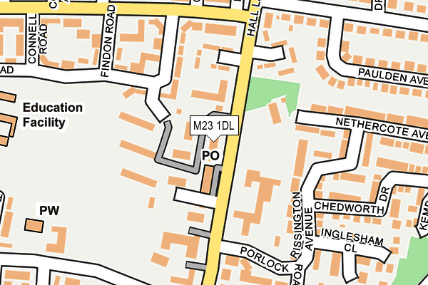 M23 1DL map - OS OpenMap – Local (Ordnance Survey)