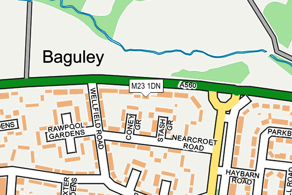 M23 1DN map - OS OpenMap – Local (Ordnance Survey)