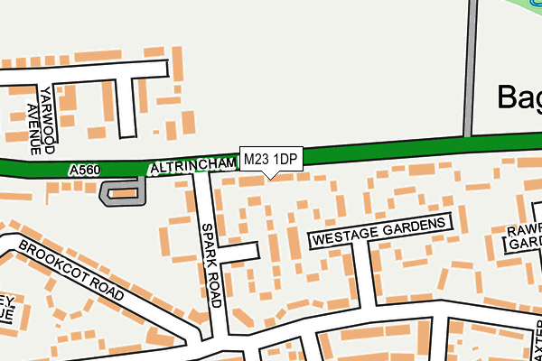 M23 1DP map - OS OpenMap – Local (Ordnance Survey)