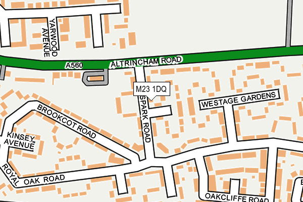 M23 1DQ map - OS OpenMap – Local (Ordnance Survey)