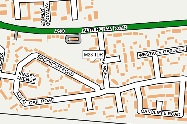 M23 1DR map - OS OpenMap – Local (Ordnance Survey)