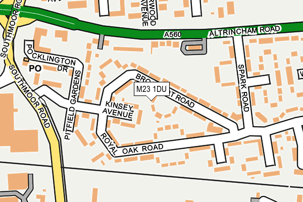 M23 1DU map - OS OpenMap – Local (Ordnance Survey)