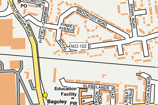 M23 1DZ map - OS OpenMap – Local (Ordnance Survey)