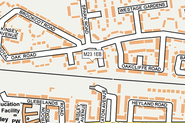 M23 1EB map - OS OpenMap – Local (Ordnance Survey)