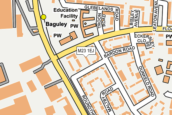 M23 1EJ map - OS OpenMap – Local (Ordnance Survey)