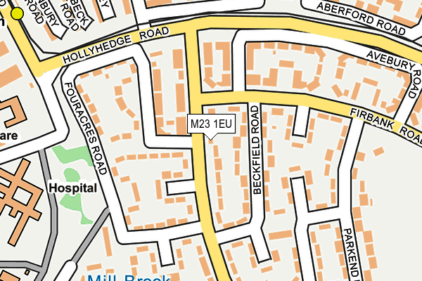 M23 1EU map - OS OpenMap – Local (Ordnance Survey)