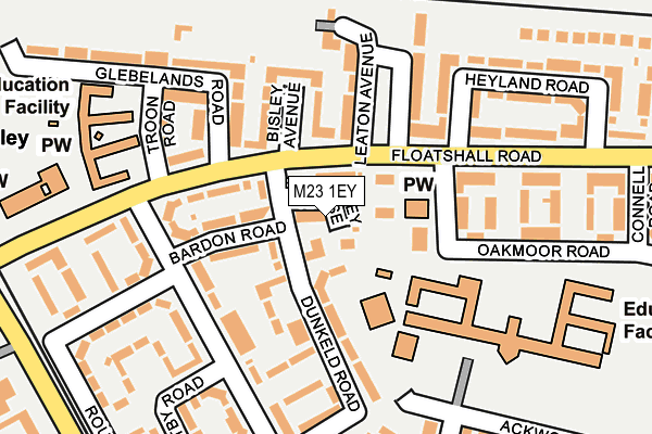 M23 1EY map - OS OpenMap – Local (Ordnance Survey)