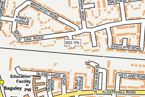 M23 1FA map - OS OpenMap – Local (Ordnance Survey)
