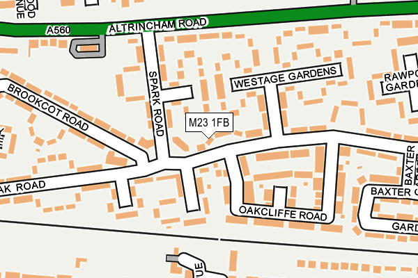 M23 1FB map - OS OpenMap – Local (Ordnance Survey)