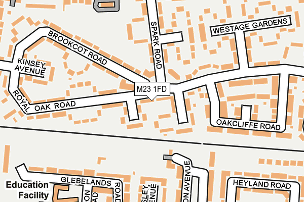 M23 1FD map - OS OpenMap – Local (Ordnance Survey)