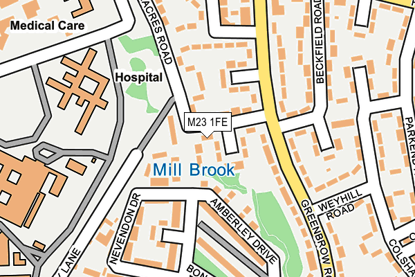 M23 1FE map - OS OpenMap – Local (Ordnance Survey)