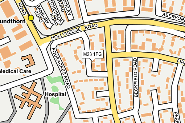 M23 1FG map - OS OpenMap – Local (Ordnance Survey)