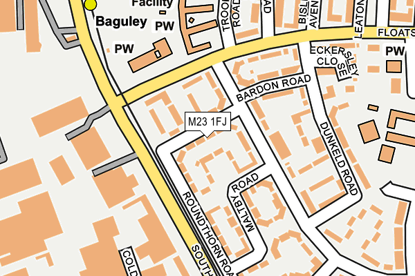 M23 1FJ map - OS OpenMap – Local (Ordnance Survey)