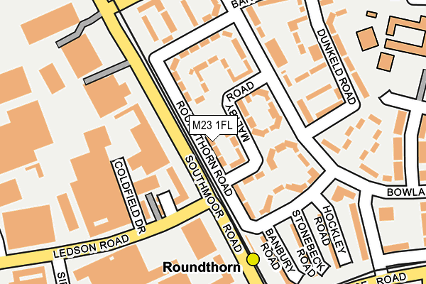 M23 1FL map - OS OpenMap – Local (Ordnance Survey)