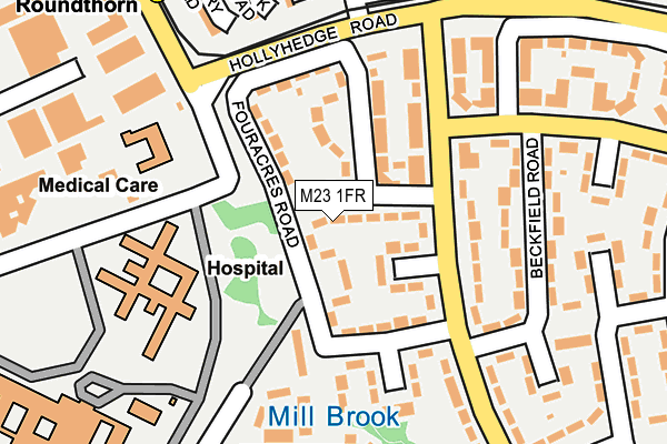 M23 1FR map - OS OpenMap – Local (Ordnance Survey)