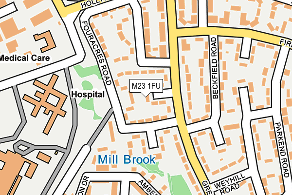 M23 1FU map - OS OpenMap – Local (Ordnance Survey)