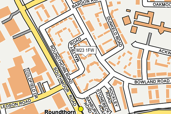 M23 1FW map - OS OpenMap – Local (Ordnance Survey)