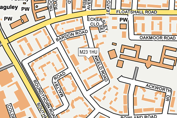 M23 1HU map - OS OpenMap – Local (Ordnance Survey)
