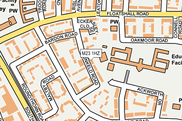 M23 1HZ map - OS OpenMap – Local (Ordnance Survey)