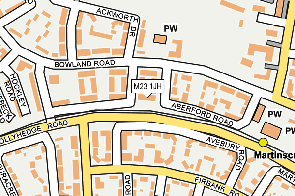 M23 1JH map - OS OpenMap – Local (Ordnance Survey)