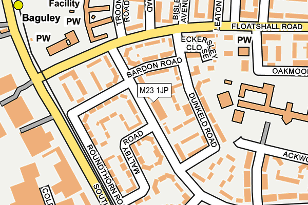 M23 1JP map - OS OpenMap – Local (Ordnance Survey)