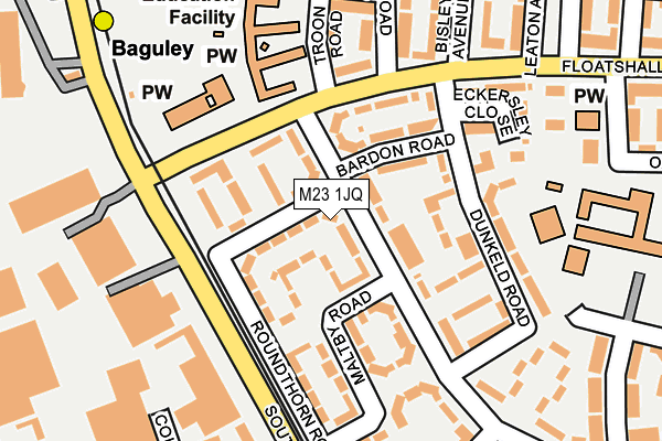 M23 1JQ map - OS OpenMap – Local (Ordnance Survey)