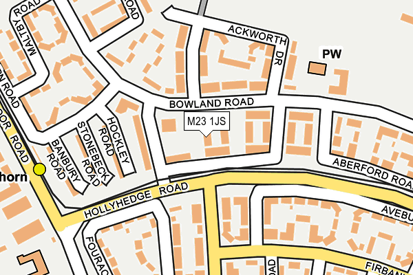 M23 1JS map - OS OpenMap – Local (Ordnance Survey)