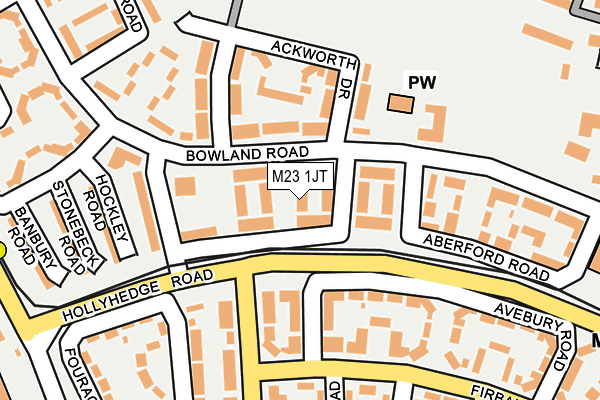 M23 1JT map - OS OpenMap – Local (Ordnance Survey)