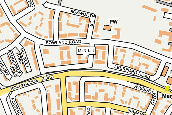 M23 1JU map - OS OpenMap – Local (Ordnance Survey)