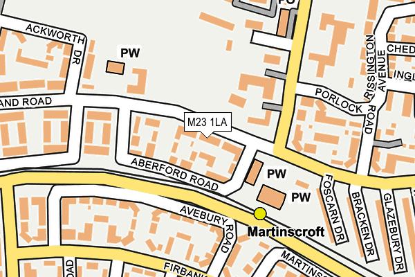 M23 1LA map - OS OpenMap – Local (Ordnance Survey)