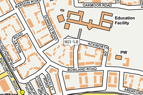 M23 1LB map - OS OpenMap – Local (Ordnance Survey)