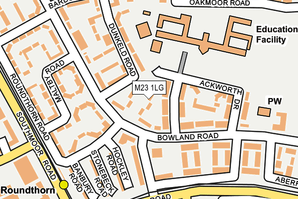 M23 1LG map - OS OpenMap – Local (Ordnance Survey)