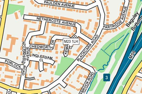 M23 1LH map - OS OpenMap – Local (Ordnance Survey)