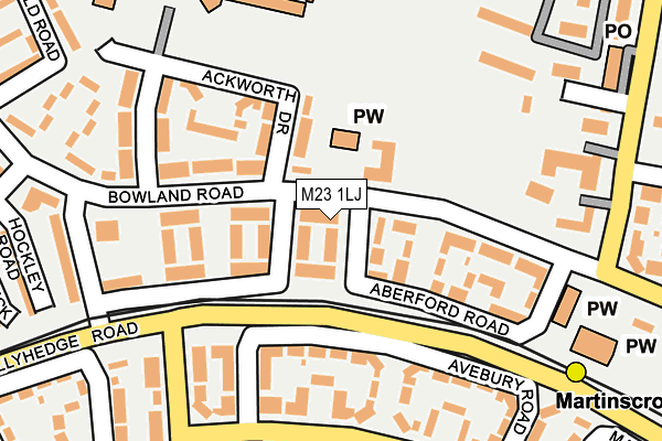 M23 1LJ map - OS OpenMap – Local (Ordnance Survey)