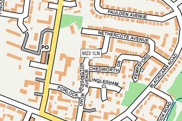 M23 1LN map - OS OpenMap – Local (Ordnance Survey)