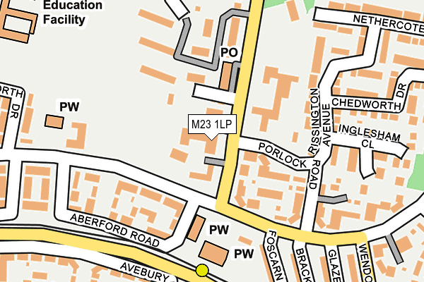 M23 1LP map - OS OpenMap – Local (Ordnance Survey)