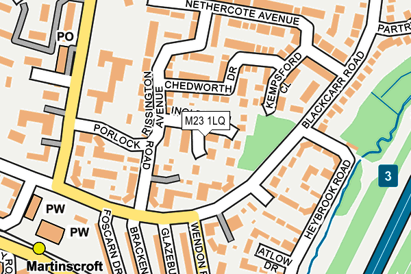 M23 1LQ map - OS OpenMap – Local (Ordnance Survey)