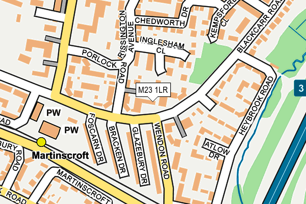 M23 1LR map - OS OpenMap – Local (Ordnance Survey)