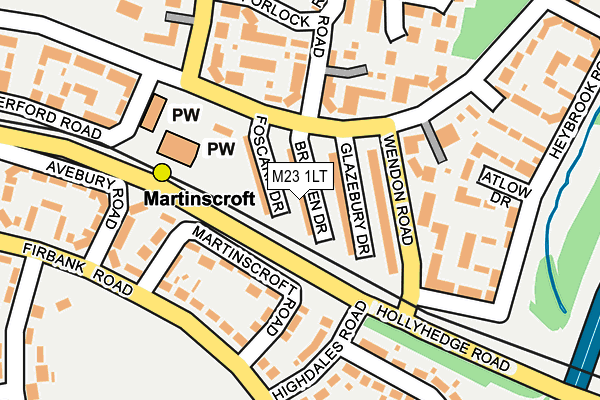 M23 1LT map - OS OpenMap – Local (Ordnance Survey)