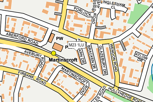 M23 1LU map - OS OpenMap – Local (Ordnance Survey)