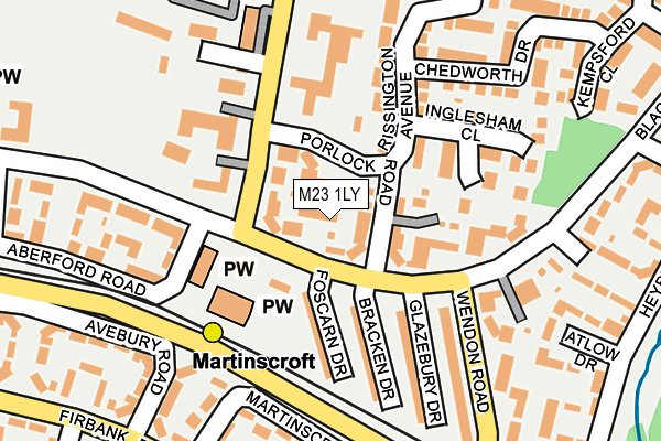M23 1LY map - OS OpenMap – Local (Ordnance Survey)
