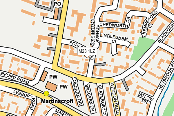 M23 1LZ map - OS OpenMap – Local (Ordnance Survey)