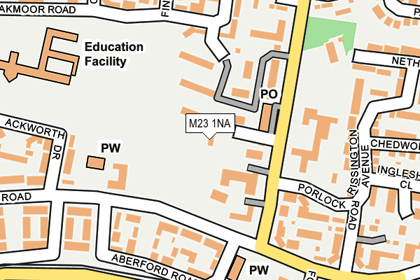 M23 1NA map - OS OpenMap – Local (Ordnance Survey)