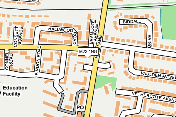 M23 1NG map - OS OpenMap – Local (Ordnance Survey)