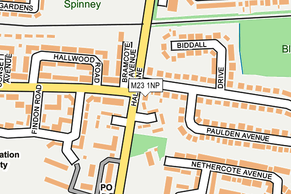 M23 1NP map - OS OpenMap – Local (Ordnance Survey)