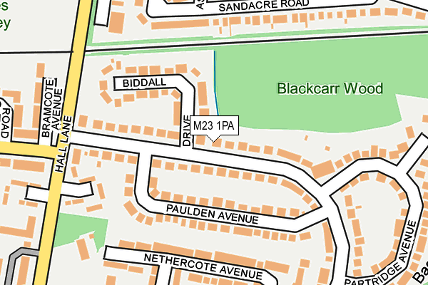 M23 1PA map - OS OpenMap – Local (Ordnance Survey)