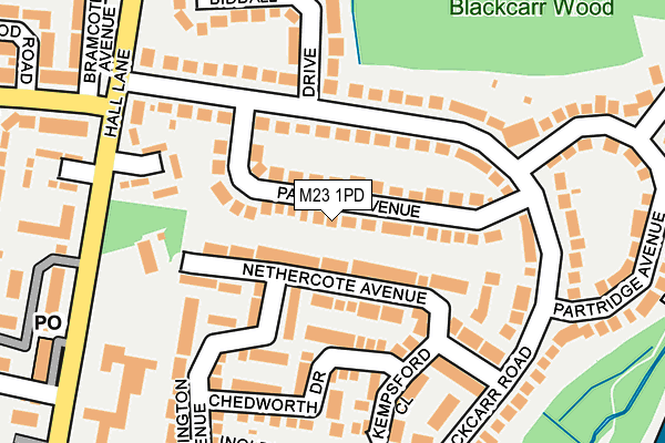 M23 1PD map - OS OpenMap – Local (Ordnance Survey)